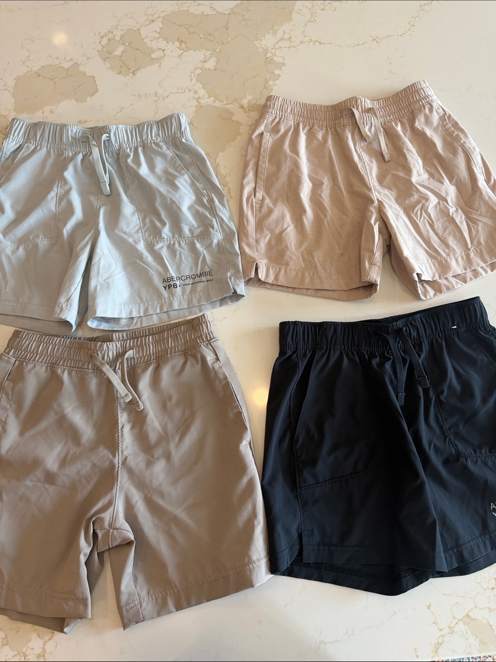 abercrombie kids Shorts Lot - Light Blue, Blush, Tan, Black